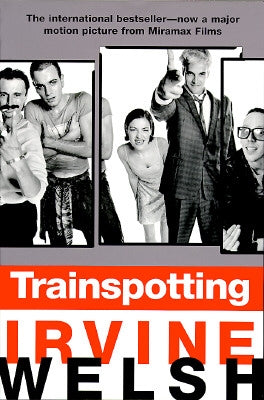 Paperback edition of Trainspotting by W. W. Norton & Company featuring the book cover with bold title text.
