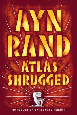 Paperback edition of Atlas Shrugged by Ayn Rand, published by New American Library, with a close-up of the book cover.