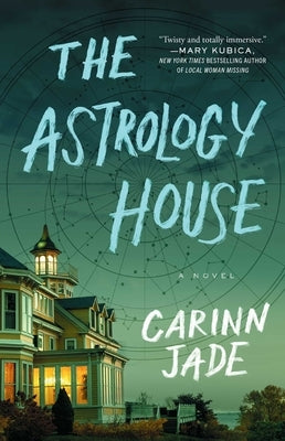 Paperback book titled "The Astrology House" by Atria Books, featuring a celestial-themed cover with stars and zodiac symbols.
