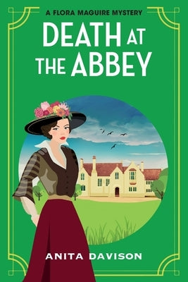 Paperback of "Death at the Abbey" by Boldwood Books Ltd, featuring a cover with a mysterious scene and gothic design.