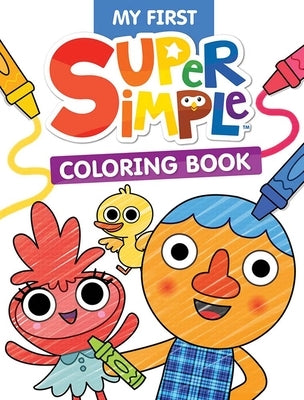 Paperback "My First Super Simple Coloring Book" by Dover Publications featuring colorful, child-friendly illustrations on the cover.