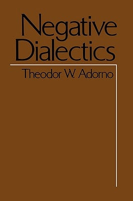 Negative Dialectics Paperback Continuum