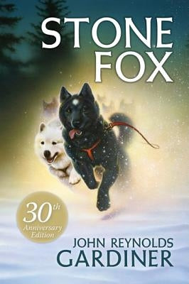 Paperback of Stone Fox by HarperCollins, featuring the book cover with a snowy landscape and a young boy in winter attire.