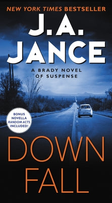 Mass market paperback of "Downfall" by William Morrow & Company, suspense novel featuring a tense, dramatic scene.