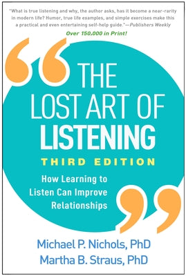 Paperback of "The Lost Art of Listening" by Guilford Publications, showing the book cover with title and author text.