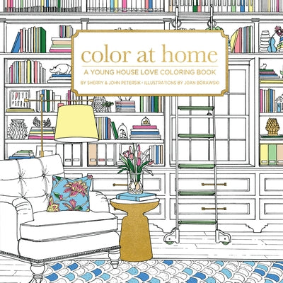 Color at Home: A Young House Love coloring book, paperback by Paige Tate & Co featuring creative home-inspired illustrations.