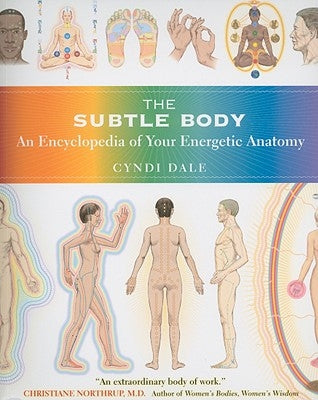 Paperback book titled "The Subtle Body: An Encyclopedia of Your Energetic Anatomy" by Sounds True, featuring a detailed cover design.