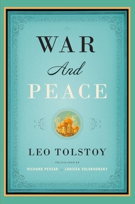Vintage paperback edition of War and Peace book cover featuring classic artwork and title text.