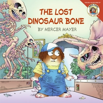Paperback of Little Critter: The Lost Dinosaur Bone by HarperCollins, showing the colorful book cover with illustrations.