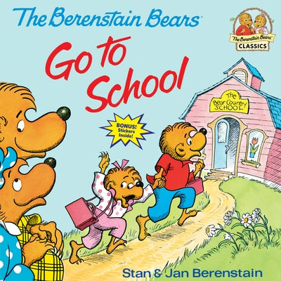 Paperback of The Berenstain Bears Go to School by Random House Books for Young Readers, showing the book cover with colorful illustrations.
