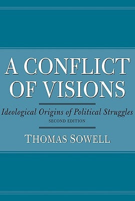 Paperback of "A Conflict of Visions" by Basic Books, showing the book cover with title and author's name.