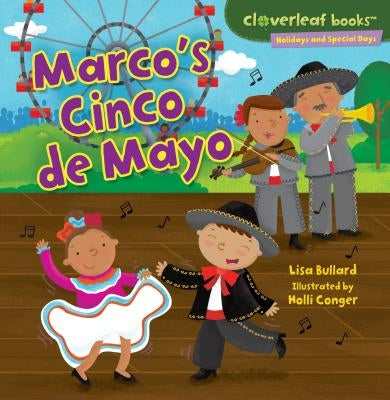 Paperback book titled "Marco's Cinco de Mayo" by Millbrook Press, featuring colorful cover art related to Cinco de Mayo festivities.