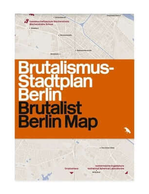 Brutalist Berlin Map Folded Blue Crow Media
