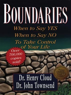 Paperback of "Boundaries: When to Say Yes, When to Say No" by Christian Large Print, showing the book cover with title and author.