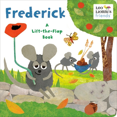 Colorful cover of Frederick lift-the-flap board book by Leo Lionni, published by Random House Books for Young Readers.