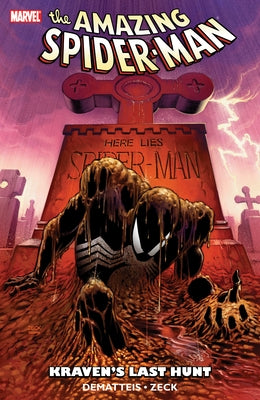 Marvel Universe Spider-Man: Kraven's Last Hunt paperback comic book with colorful cover art featuring Spider-Man and Kraven the Hunter.