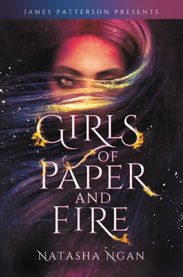 Paperback copy of "Girls of Paper and Fire" by Jimmy Patterson featuring the book cover with vibrant artwork.