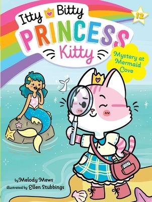 Paperback mystery book titled "Mystery at Mermaid Cove" by Little Simon, with colorful cover art featuring underwater scenes.
