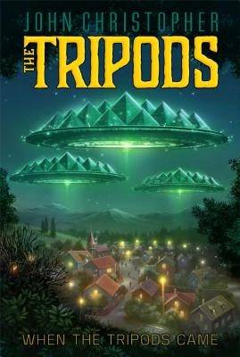 Paperback copy of "When the Tripods Came" by Aladdin Paperbacks, showing the front cover with illustrated scenes.