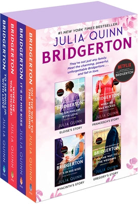 Bridgerton Boxed Set 5-8: To Sir Phillip, with Love / When He Was Wicked / It's in His Kiss / On the Way to the Wedding Paperback Avon Books