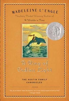 Paperback of A Ring of Endless Light by Square Fish, fourth book in The Austin Family Chronicles series, featuring a colorful cover.