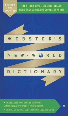 Pocket Books Webster's New World Dictionary mass market paperbound edition with open pages showing alphabetical entries.