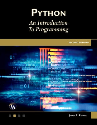 Paperback Python programming book by Mercury Learning and Information with CD, featuring colorful cover and Python logo.
