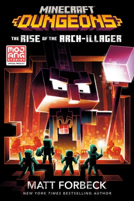 Paperback of Minecraft Dungeons: The Rise of the Arch-Illager official Minecraft novel by Random House Worlds, featuring colorful cover art.