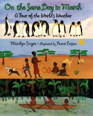 Paperback book titled "On the Same Day in March: A Tour of the World's Weather" by HarperCollins, showing the cover art.