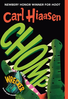 Paperback copy of Chomp by Yearling Books featuring colorful cover art with a playful illustration and bold title text.