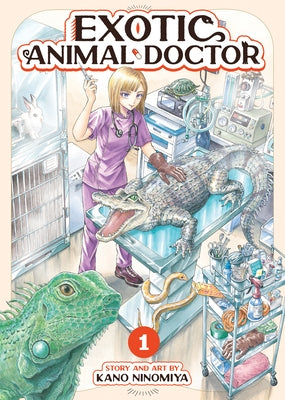 Paperback of Exotic Animal Doctor Vol. 1 by Seven Seas, featuring colorful cover art of a veterinarian with exotic animals.