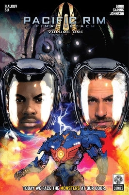 Paperback of Pacific Rim: Final Breach Volume One by Legendary Comics, featuring cover art with Jaeger and monster illustrations.