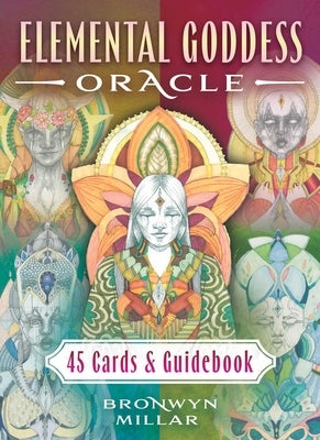 Elemental Goddess Oracle deck with 45 colorful cards and guidebook, featuring mystical goddess illustrations by Bear & Company.