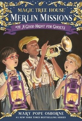 Paperback of "A Good Night for Ghosts" by Random House Books for Young Readers, featuring a spooky nighttime scene with friendly ghosts.