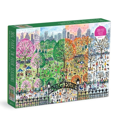 Michael Storrings Dog Park in Four Seasons 1000 Piece Puzzle Other Galison