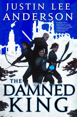 Paperback of The Damned King novel by Orbit, featuring dark fantasy cover art with a regal, ominous king and mystical elements.