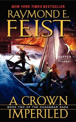 Cover of the mass market paperback "A Crown Imperiled" by Harper Voyager, featuring a fantasy-themed illustration.