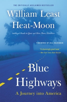 Blue Highways paperback book by Back Bay Books featuring a cover with a scenic American highway landscape.