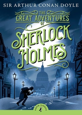 Paperback edition of The Great Adventures of Sherlock Holmes by Puffin Books, featuring classic detective stories on the cover.