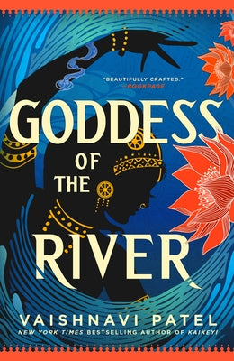 Paperback copy of "Goddess of the River" by Redhook, featuring the book cover with artistic illustration and title text.
