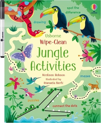 Wipe-Clean Jungle Activities Paperback Usborne Books