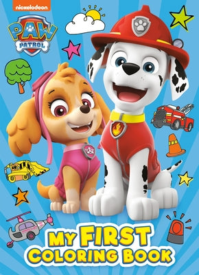 Paw Patrol: My First Coloring Book by Golden Books, paperback with colorful Paw Patrol characters on the cover.
