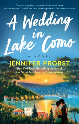 Paperback of "A Wedding in Lake Como" by Berkley Books, featuring a romantic lakeside wedding scene.