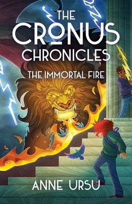 Paperback of The Immortal Fire by Atheneum Books for Young Readers, featuring a colorful fantasy book cover with flames and mystical imagery.