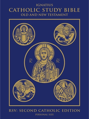 Ignatius Catholic Study Bible with Old and New Testaments, featuring detailed biblical text and study notes, published by Ignatius Press