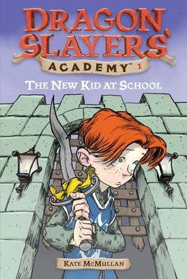 Paperback of "The New Kid at School" by Grosset & Dunlap, showing the book cover with colorful illustrations.