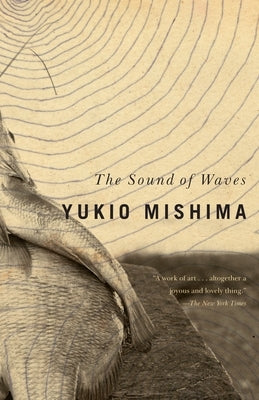 Vintage paperback book titled "The Sound of Waves" with a cover image featuring a serene ocean scene.