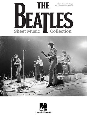 Paperback Beatles sheet music collection featuring piano, vocal, and guitar chords from Hal Leonard Publishing.
