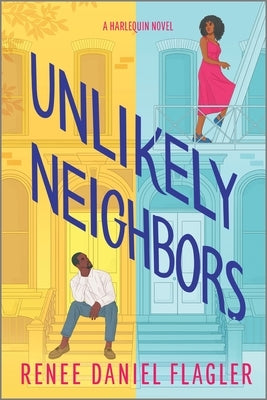 Paperback of "Unlikely Neighbors" romance novel by Afterglow Books, featuring Brooklyn setting and colorful cover art.