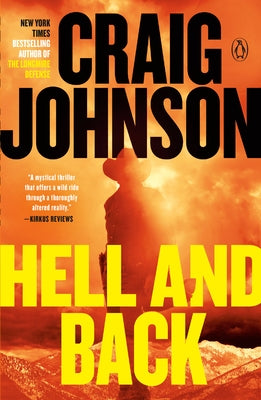 Paperback copy of "Hell and Back: A Longmire Mystery" by Penguin Books, featuring the book cover with title and author details.